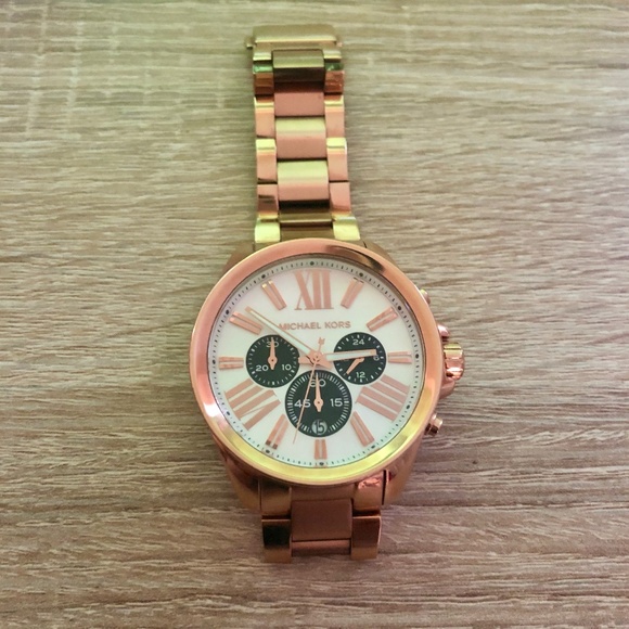 Michael Kors Rose Gold Chronograph Watch main image 3